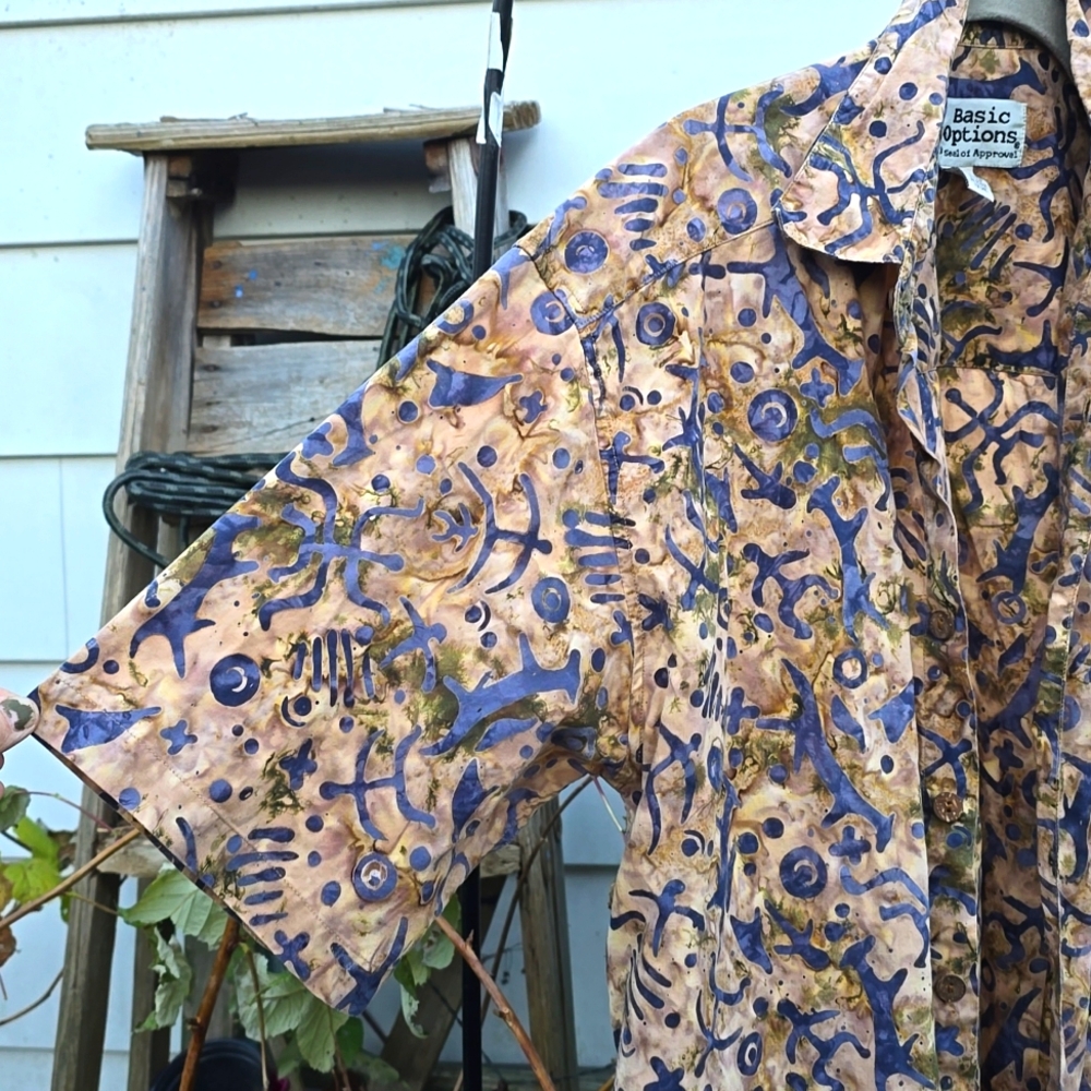 Vintage Basic Options ~ Tribal Print Batik Shirt … - image 1